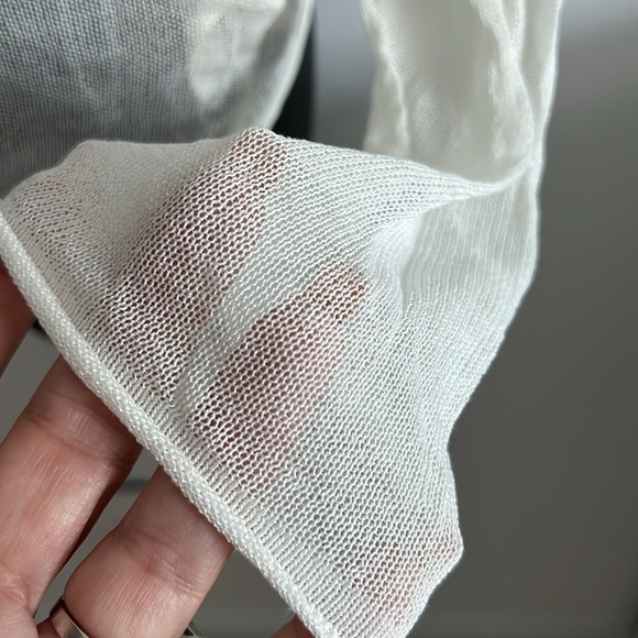 NWT Commense Off Shoulder Knit Mesh Top - Picture 7 of 8